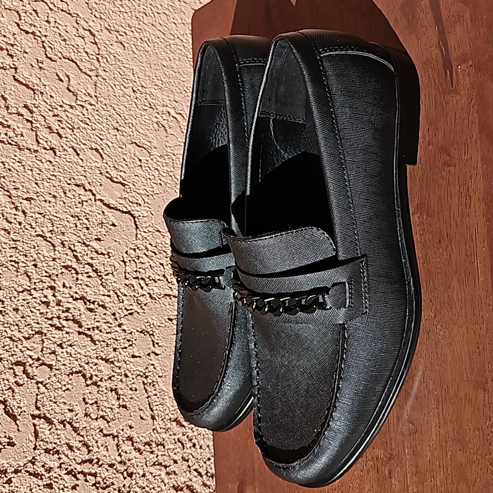 Guess Black Ciflin Loafers Dress Shoes Slip-On Size 10M - Picture 4 of 13